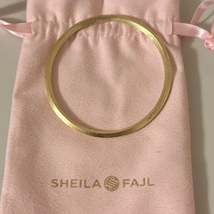 Sheila Fajl Pyramid Bangle Bracelet In Gold Plated